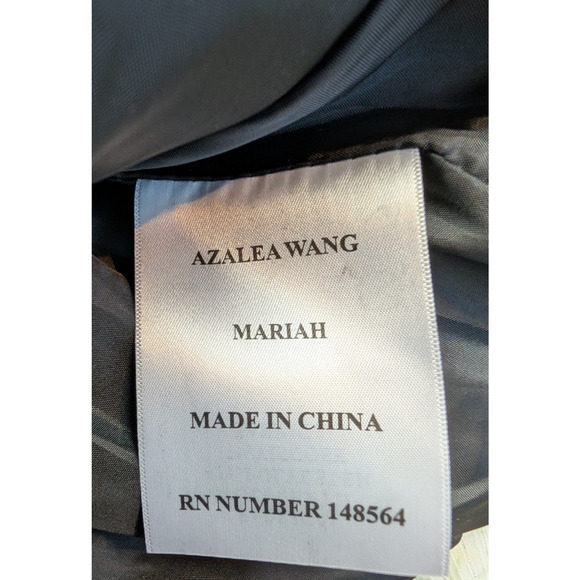 Azalea Wang Black Baddie Silver Studded Cropped Moto Boho Faux Leather Jacket M - Picture 8 of 9